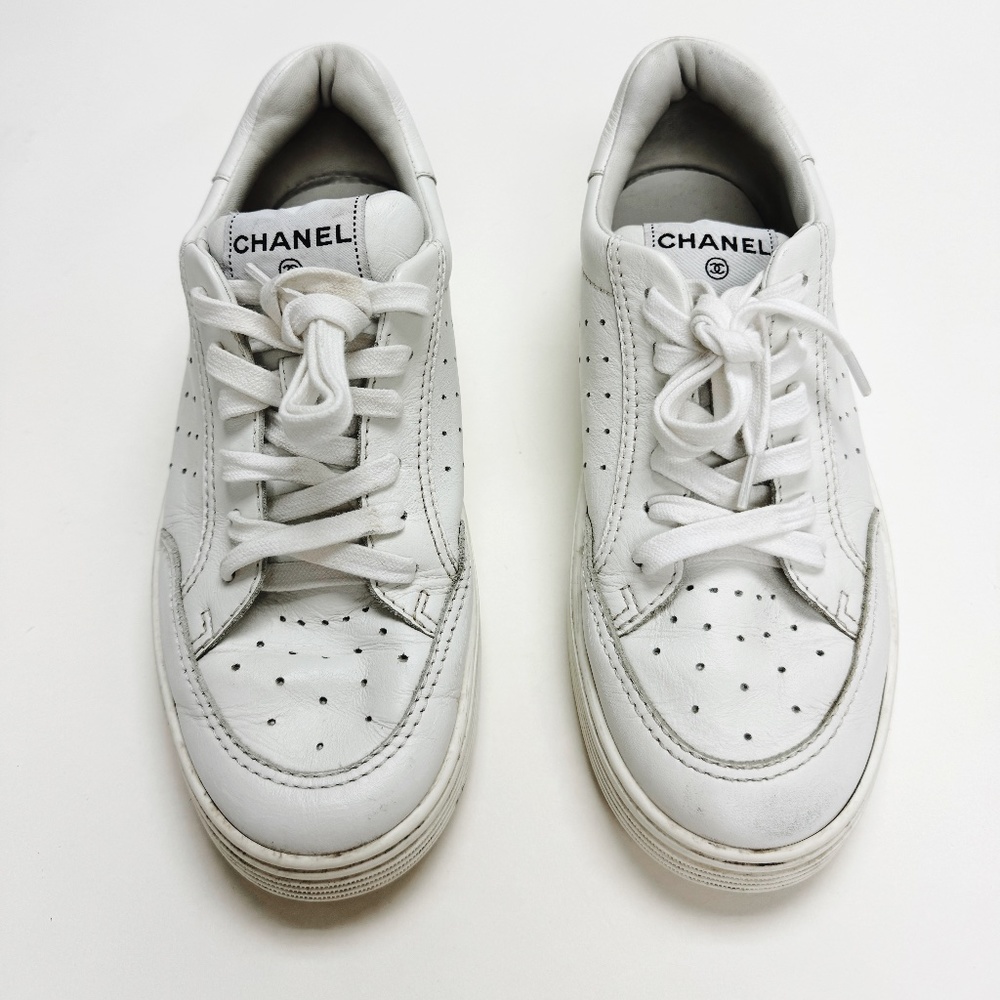 Chanel White Trainers Sneakers 39.5